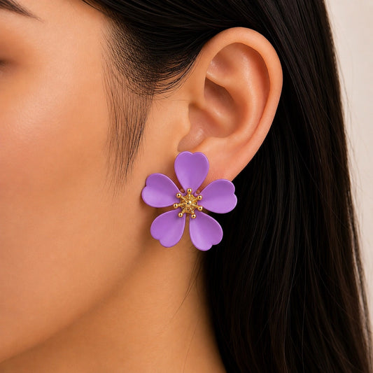 Lilac Glow Stud Earrings