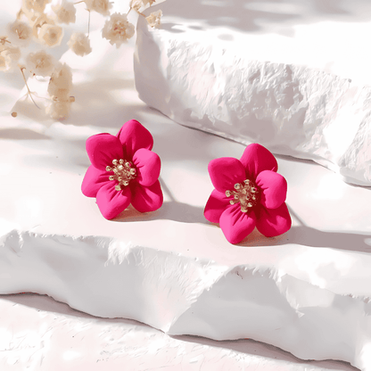 Midnight Flora Stud Earrings