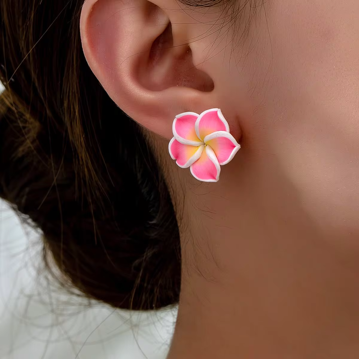 🎁 Tropical Dawn Stud Earrings (Hand Made)