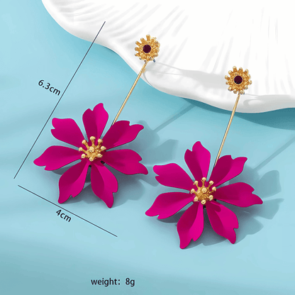 Fuchsia Star Earrings