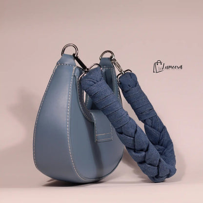 Azure Luxe Denim Bag
