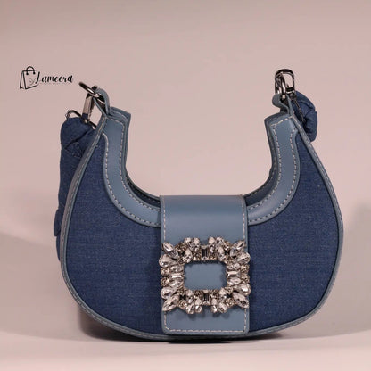 Azure Luxe Denim Bag