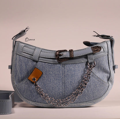 Chambray Luxe Denim Bag